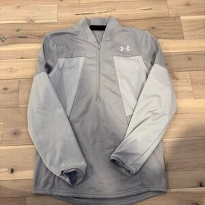 Grey Under Armour 1/4 zip sweatshirt Sz S #sweatshirt